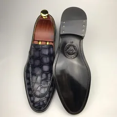 Men’s Loafers Crocodile Formal Classic Dress Shoes BMGAS12065 image 6