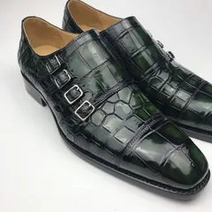 Men’s Crocodile Cap Toe Monk Strap Shoes BMGAS120170 image 5