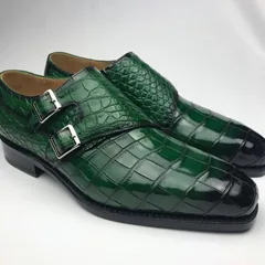 Men’s Crocodile Cap Toe Double Monk Strap BMGAS120171 image 5