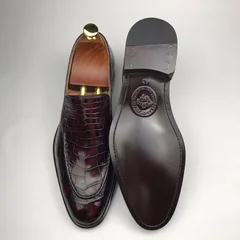 Genuine All Real Crocodile Skin Dress Shoe BMBAS12067 image 5