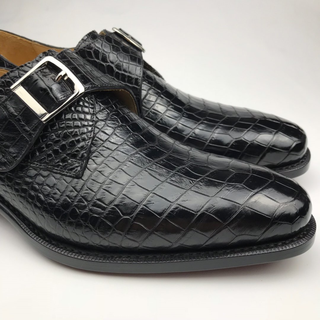 Crocodile Monk Strap Men’s Shoe BMBAS120174 image 5