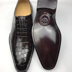 Crocodile Genuine Leather Oxford Lace-Up Dress Shoes BMBAS120176 image 5