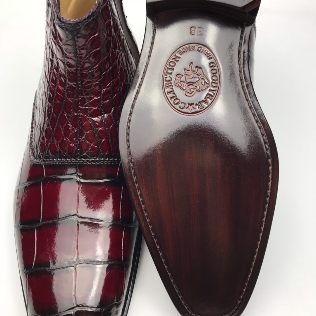 Crocodile Deluxe Strap Stitching Boots BMBAS120177 image 4