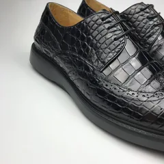 Exotic Men’s Crocodile Leather Wingtip Shoes BMBAS120180 image 5