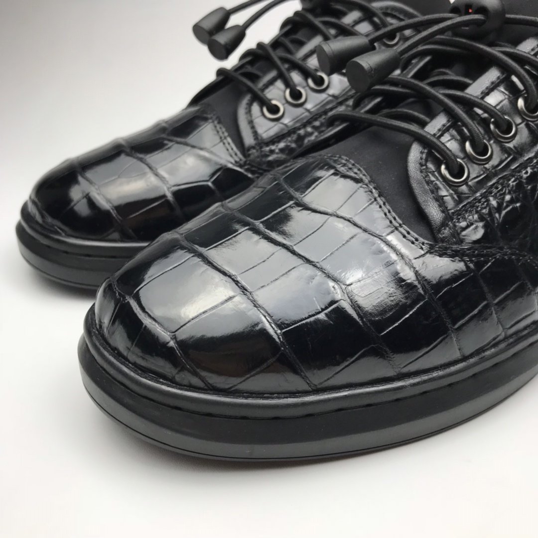 Men’s Crocodile Casual Breathable Flat Shoes BMBAS120181 image 5