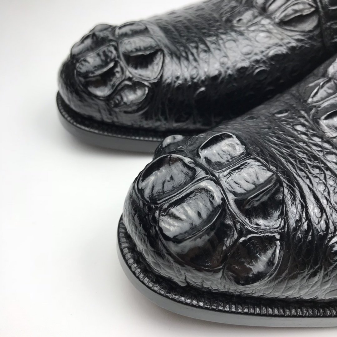 Horn back Crocodile Low Top Derby Shoes BMBAS120182 image 4