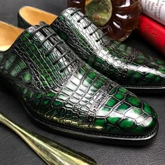 Crocodile Pattern Oxford Shoes Dress Shoes BMGAS120184 image 5