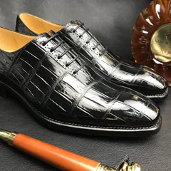 Crocodile Oxford Dress Shoes Men’s Formal Classic Design BMBAS120190 image 5