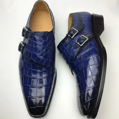 Crocodile Leather Brogues Buckle Shoes BMBAS120192 image 4