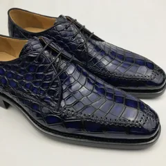 Genuine Crocodile Oxford Laces Leather Brogues Shoes BMBAS120197 image 6
