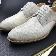 Crocodile Luxury Textured Leather Derby Dress Shoes BMWAS120209 image 5