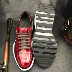 Crocodile Leather Mens Running Shoe BMRAS12076 image 7