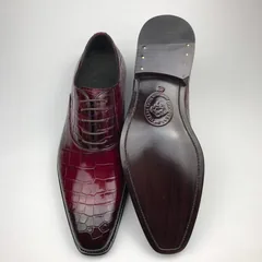 Men Dress Shoes Crocodile Pattern Oxford Business Shoe BMBAS12080 image 5