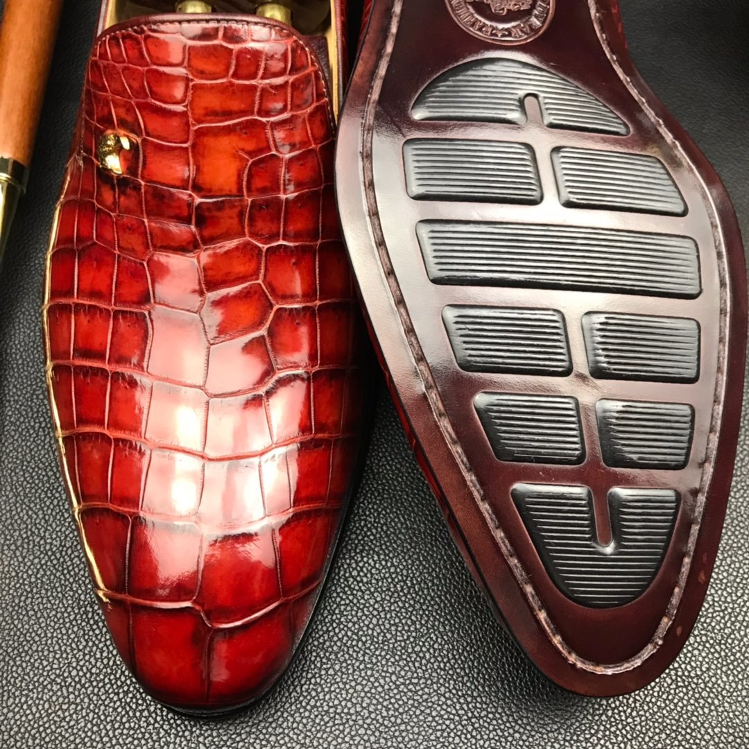 Driving Loafers Boat Shoes Slip On Crocodile BMBAS12084 image 5