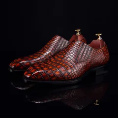 Crocodile Men’s Leather Loafer Driving Style BMBAS12058 image 4
