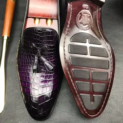 Genuine Crocodile Texture Penny Shoes BMPAS12085 image 6