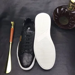 Ostrich Casual Leather Sneaker Shoes BMBOS12089 image 5