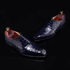 Scale-Patterned Slip-On Casual Loafers BMBAS12059 image 5