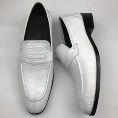 Crocodile White Loafer Shoes Texture Slip-Ons BMWAS12095 image 6