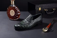 Crocodile Pattern Hasp Pointed Shoes BMGAS120100 image 5