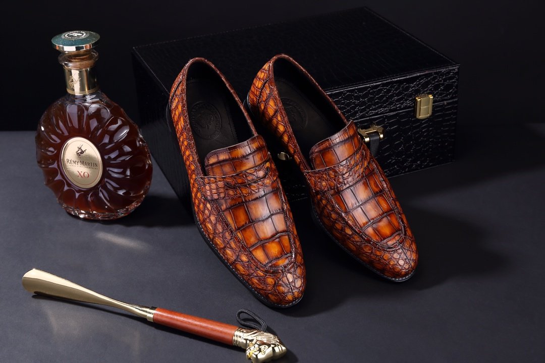 Croc Men’s Genuine Exotic Loafer Shoes BMBAS120103 image 5