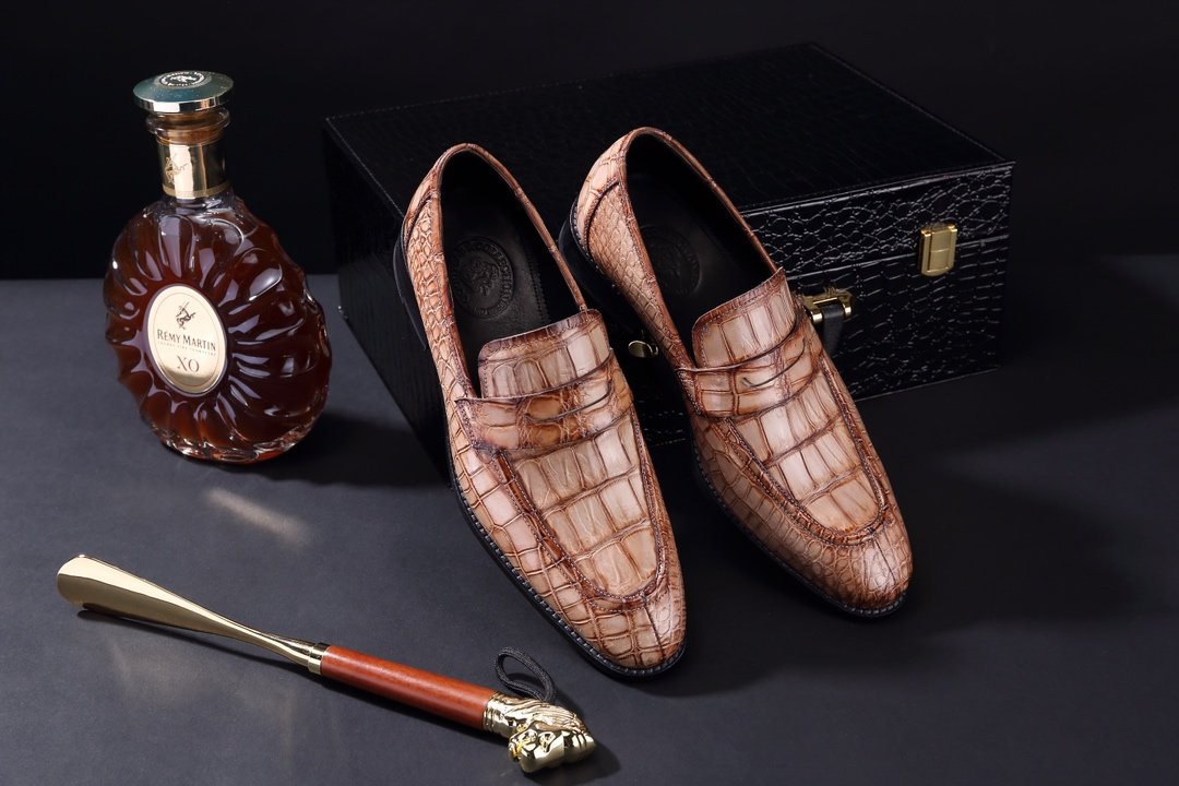 Men Slip-on Business Crocodile Lightweight Flat BMKAS120105 image 8