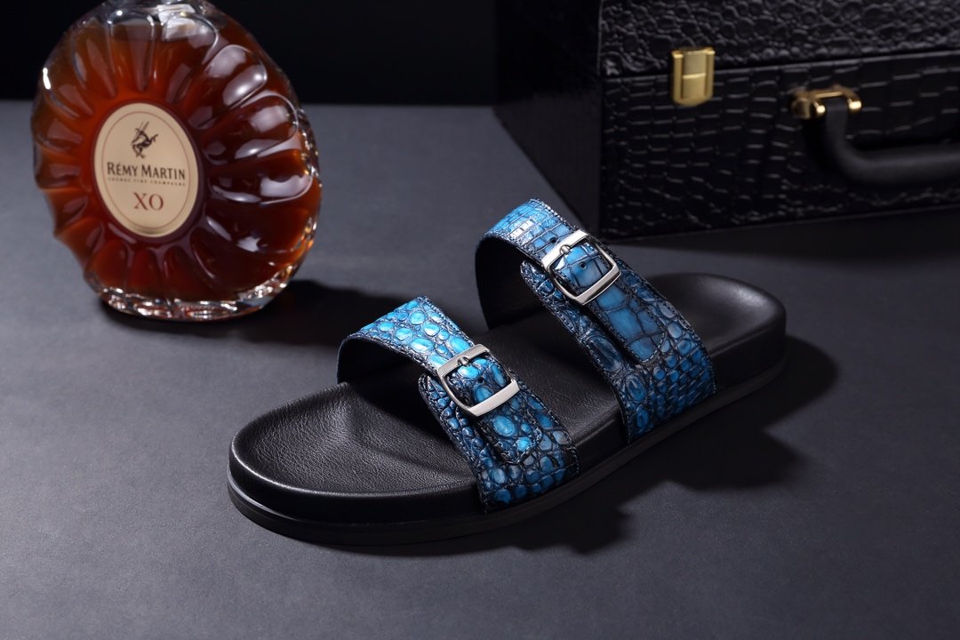 Men’s Open Toe Crocodile slippers BMBAS120107 image 4