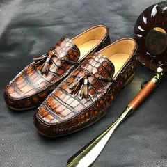Men Moccasin Boat Shoes Crocodile Pattern BMBAS120121 image 5