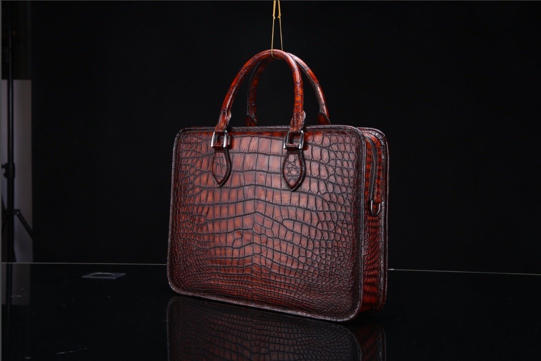 Crocodile Leather Handbag Briefcase BMBAB120124 image 6