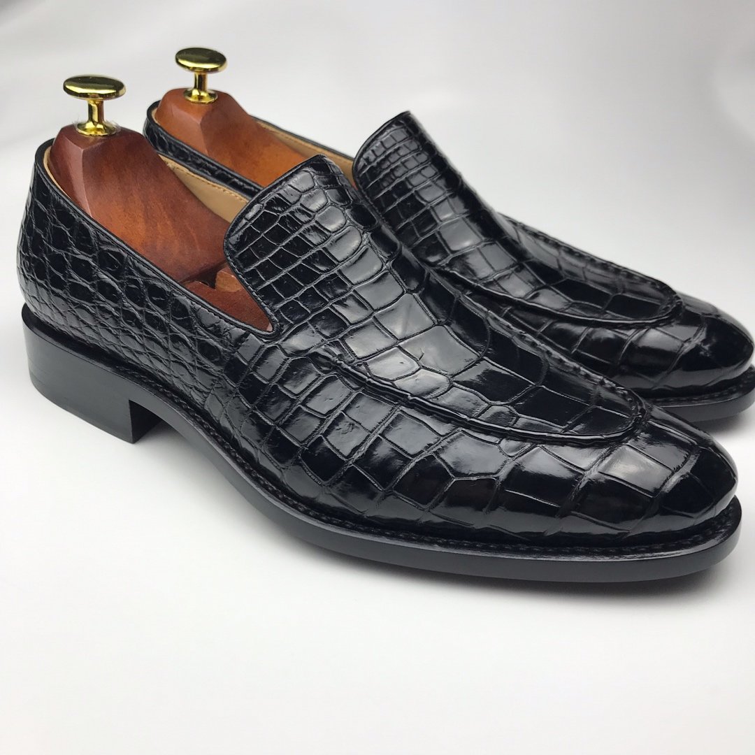 Men’s Slip-On Crocodile Driving Style Loafer BMBAS120131 image 6