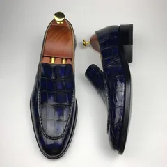 Mens Crocodile Slip-On Dress Loafer BMBAS12063 image 5