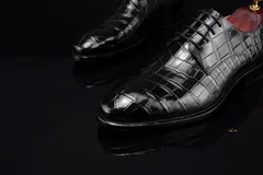 Scale-Patterned Lace-Up Derby Shoes BMBAS120138 image 5