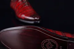 Mens classic Oxfords Crocodile Wedding Shoes BMBAS120140 image 7