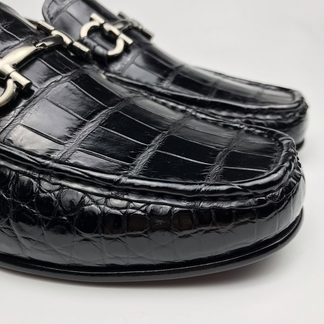 Crocodile Leather Casual Slip On Shoes Comfortable Loafer BMBAS120150 image 4
