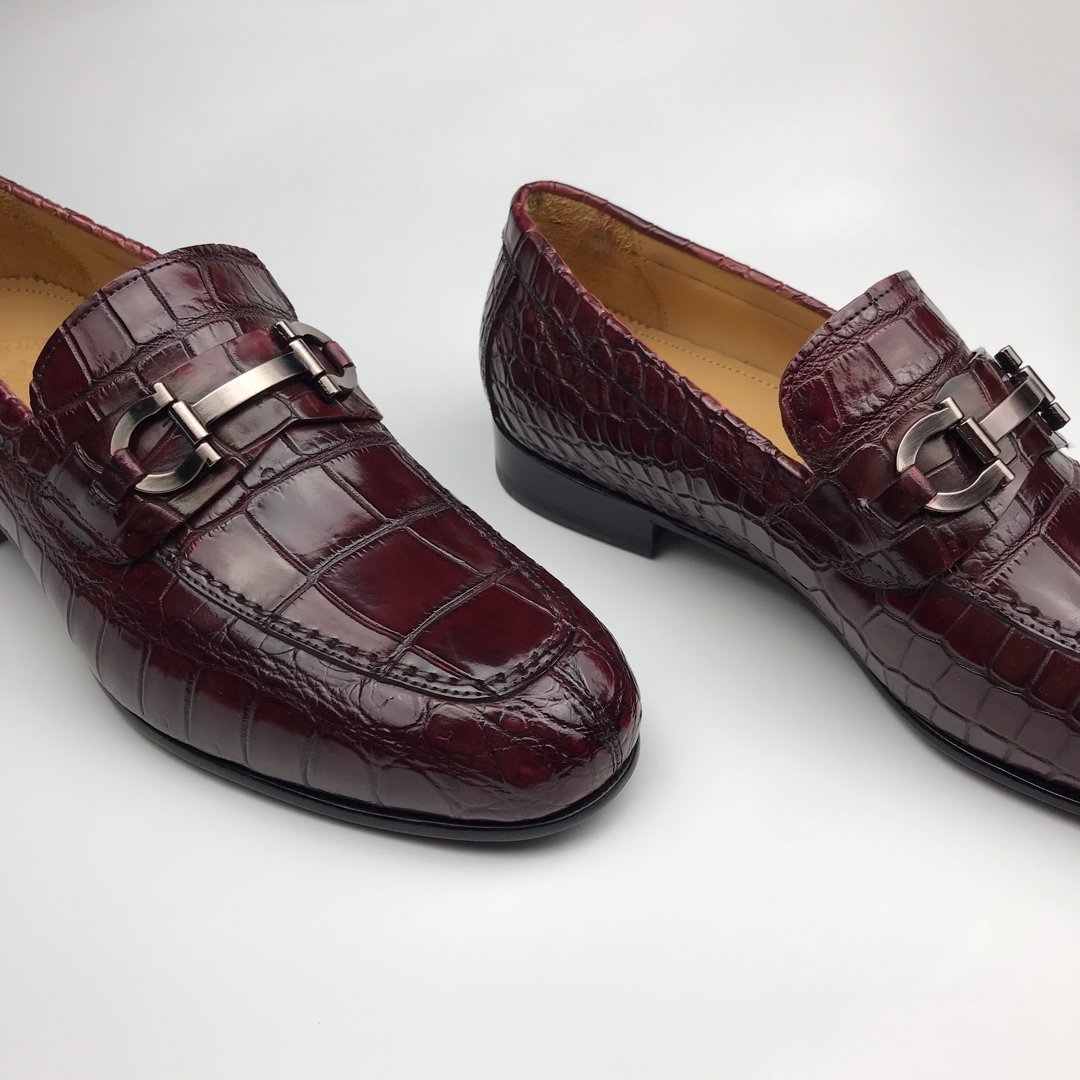 Men Slip On Crocodile Shoes Casual Comfortable Flats BMBAS120153 image 5