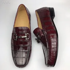 Crocodile Leather Men’s Penny Loafer BMBAS120157 image 6