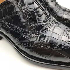 Men’s Genuine Crocodile Lace up Oxford Dress Shoes BMBAS120162 image 6