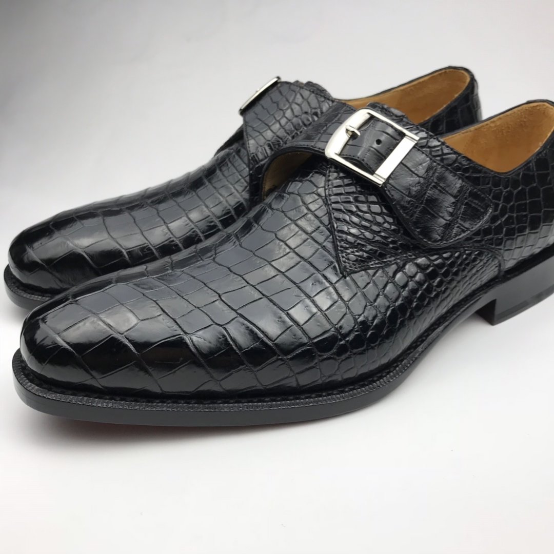 Crocodile Monk Strap Men’s Shoe BMBAS120174 image 6