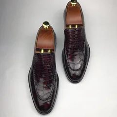Genuine All Real Crocodile Skin Dress Shoe BMBAS12067 image 6