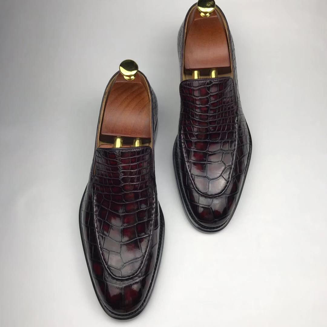 Genuine All Real Crocodile Skin Dress Shoe BMBAS12067 image 6