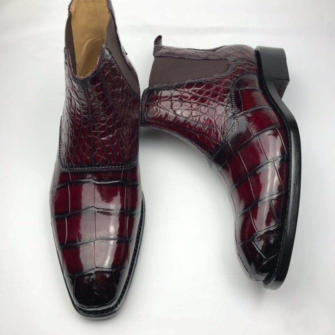 Crocodile Deluxe Strap Stitching Boots BMBAS120177 image 5