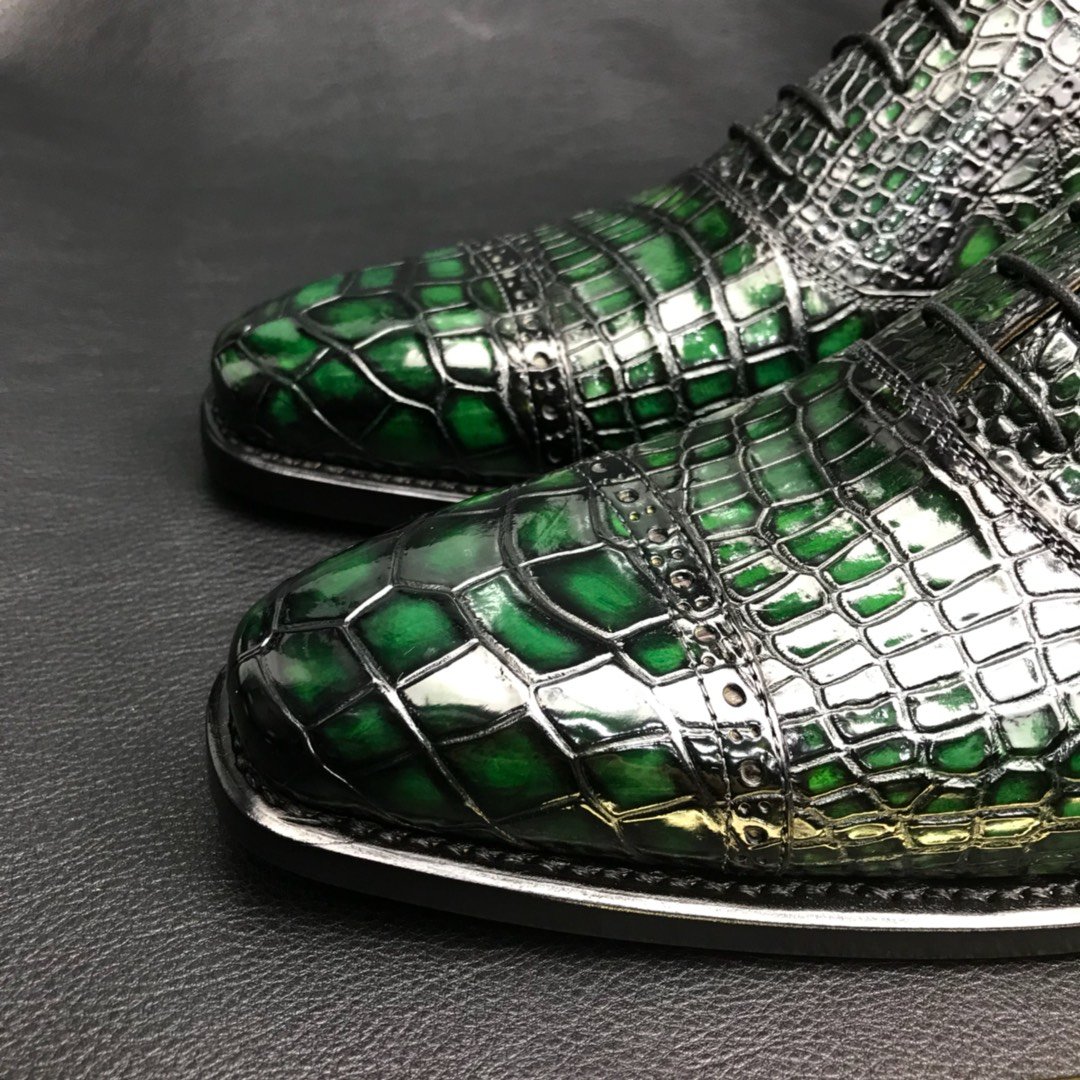 Crocodile Pattern Oxford Shoes Dress Shoes BMGAS120184 image 6