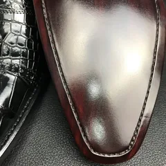 Crocodile Cap Toe Derby Lace Up Oxford Dress Shoes BMBAS120186 image 6
