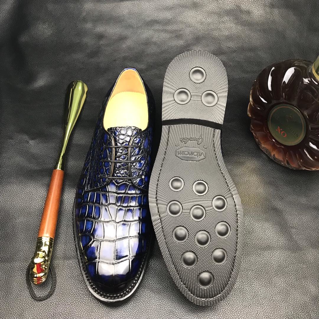 Men Crocodile Patent Dress Shoes BMBAS12068 image 6