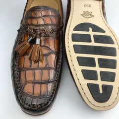 Crocodile Slip On Men Shoes Tassel Loafer BMBAS120195 image 5