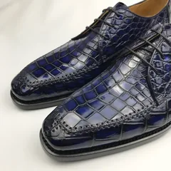 Genuine Crocodile Oxford Laces Leather Brogues Shoes BMBAS120197 image 5