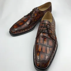 Derby Croc-Effect Leather Shoes BMBAS120200 image 6