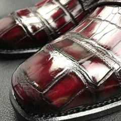 Crocodile Leather Slip-On Retro Elegant Monk Shoes BMBAS120208 image 6