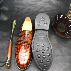 Men’s Classic Modern Crocodile Formal Derby Shoe BMBAS12070 image 6
