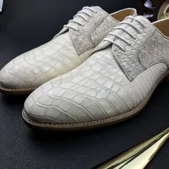 Crocodile Luxury Textured Leather Derby Dress Shoes BMWAS120209 image 6